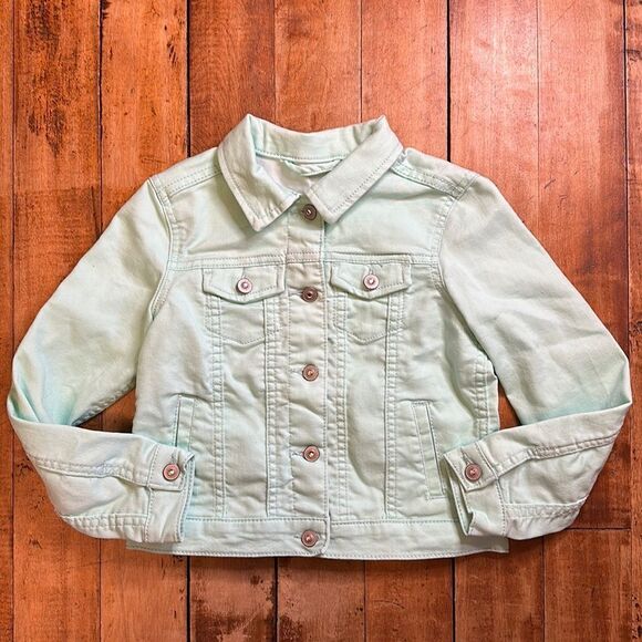 Wonder Nation Jean jacket size 6 Mint Green Jean Jacket Spring Easter - Picture 1 of 4